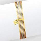 14k Tri-color Gold 7 Bangles