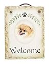 Pomeranian Decorative Hanging Welcome Slate