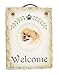 Pomeranian Decorative Hanging Welcome Slate