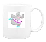 Mug with hippopotamus, dancer, run, hippo, dance