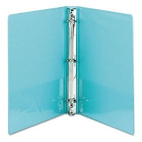 Presentation View Binder, Round Ring, 11 x 8-1/2, 1 Capacity, Turquoise, 2/Pack