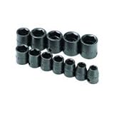 SK Hand Tools 4062 12-Piece 3/8-Inch Drive 6 Point High Visibility Standard Metric Impact Socket Set