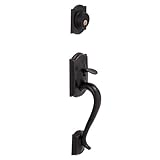 Schlage F58 CAM 716 Camelot Exterior Handleset with Deadbolt, Aged Bronze