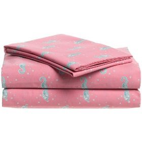 Tommy Hilfiger Santa Rosa Sea Horse Pink Twin Sheet Set