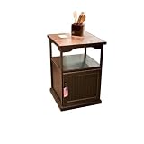 Coastal 24" Kitchen Island with Square Tile Top Finish: White
