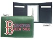 Boston Red Sox Embroidered Leather Tri-Fold Wallet - Baseball Sports Merchandise