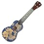 18" Ukuleles - Blue Vintage Floral Print 40006
