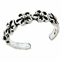 Sterling Silver Daisy Flower Filigree Toe Ring