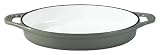 Daniel Boulud Kitchen Infiniti Cast Iron Cookware 12 inch Oval Roaster Pan, Gray