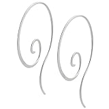 Sterling Silver Unique Spiral Earring