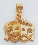 Comedy Tragedy Gold Charm - M2441