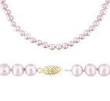 14K 6.5-7mm Pink Fresh Water Cultured Pearl Necklace