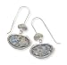 Ancient Roman Glass Euro Wire Sterling Silver Earrings