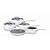 Marco Pierre White, Green Pan and Russell Hobbs Cookware Set, 5 Pieces, White