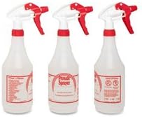Plastic Spray Bottles, 24 oz, 3/PK, Red/White, Sold as 1 Package, 3 Each per Package