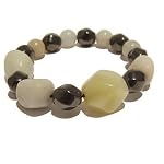 Amazonite Bracelet 05 Stretch Magnetite Crystal Blue Green Black Gemstone Healing