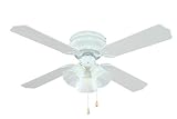 from Total Washington 42 4 White Blades Ceiling Fan with 3 60W E27 Decorative Lights