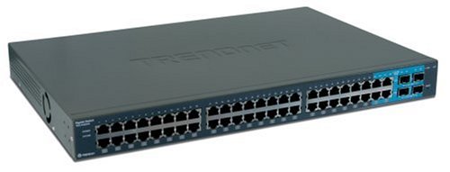 Electronics: TRENDnet TEG 448WS 48 Port Gigabit Web Smart Switch  48x 10/100/1000Mbps Auto Negotiation and Auto MDIX ports, 4x Mini GBIC 