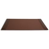 Rustic Brown Leather 34x20 Side Rail Desk Pad
