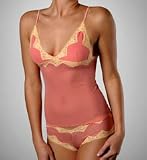 honeydew Fine Mesh Camisole and BoyShort With Lace Trim (1555355)