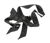 L. Erickson USA 1 1/2 Sash Belt/Scarf - 100% Silk Charmeuse Black