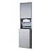 Bobrick 3944 ClassicSeries Stainless Steel Recessed Convertible Paper Towel Dispenser/Waste Receptacle, Satin Finish, 12 Gallon Capacity, 17-3/16" Width x 56" Height