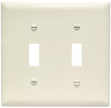 Pass & Seymour TP2LA TradeMaster Two-Gang Two-Toggle Wall Plate, Light Almond