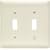Pass & Seymour TP2LA TradeMaster Two-Gang Two-Toggle Wall Plate, Light Almond