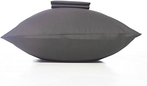 DAWN BEDDING 400-COUNT 100%Egyptian Cotton King/Super King (20 x 40 Inches) Soft And Luxurious 2-PC Pillow Case Gray Solid