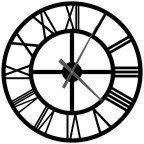 Giant 47.5 Inch Diameter Hand-crafted Tower Wall Clock (Roman Numerals, Standard Cross)