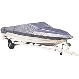 Waterproof PE Tarp Boat Cover for 14-16ft. V-hull and Tri-hull Runabouts and Aluminum Bass Boats