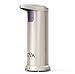 EVA Premium Automatic Touchless Soap Dispenser (Hand Sanitizer) for Bathroom & Kitchen Countertops. Fingerprint Resistant Brushed Stainless Steel [2016 Improved Model