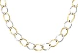 Ladies Two-Toned Twisted Oval Linked Necklace