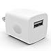 5 PC Rapid USB AC Universal Power Home Wall Travel Charger Adapter [ MIKASA TECH ] Compatible iPhone 6 6s PLUS 4 4S 5 5s 5c Samsung HTC [White]