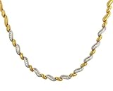 Channel Set Fashion Swirl Diamond Necklace with 50Diamonds Weighing 1.12cttw