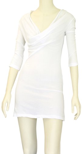Bobi SLEEVE COWLNECK TUNIC 525-7025 Damen Kleider/ Mini, Gr. 34/ 36 (S), Wei&szlig; (White ) Preisvergleich