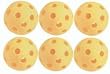 Plastic Softballs - Set - Pack of 6 - Sports Teaching Aid