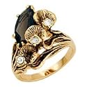 Women's Nature Smoky Quartz Swarovski Crystal Gold Tone Ring, Size: 5-10