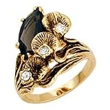 Women's Nature Smoky Quartz Swarovski Crystal Gold Tone Ring, Size: 5-10