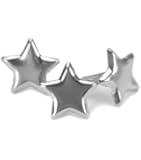 Creative Impressions Metal Paper Fasteners 50/Package, Silver Stars