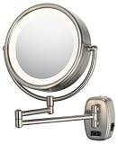 Touch Control 5X Magnifying Wall Mirror (Brushed Nickel)