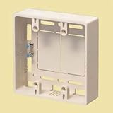 未来工業 プラモール用 モール用スイッチボックス(ケーブル配線用露出スイッチボックス) 2ケ用 ミルキーホワイト MSB-2M