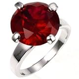 Big Stone Ring - Ruby Red CZ