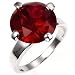 Big Stone Ring - Ruby Red CZ