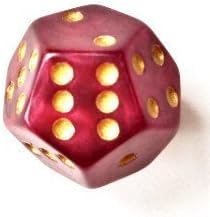 Doublesix Dice Marble Red with Gold Pips (Limited Edition) - Pack of 6