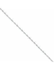 Genuine .925 Sterling Silver 2mm Twisted Herringbone Chain 16 Inch Length 4.7 Grams. 100% Satisfaction Guaranteed.