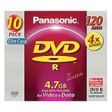 Panasonic LMRF120LE10 4.7GB DVD-R, 4xSpeed, Jewel case