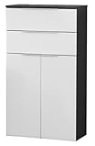 Fackelmann 80924 Midischrank KARA 2türig anthrazit/weiß 110x60x32