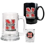 Nebraska Cornhuskers 3pc Glass Set (Tankard, Coffee, Shot)