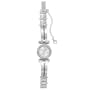 6.75" Textured Sterling Silver Designer Watch with Garnet